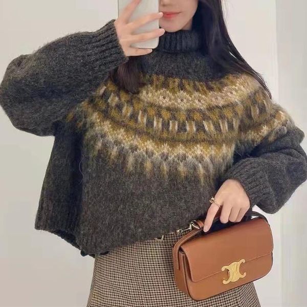 

women's sweaters women turtleneck sweater fall winter long sleeve fashion wool mohair stripes jumper 2021 female vintage knitted pull, White;black