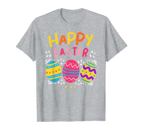 

Happy Easter Day T-Shirt Colorful Dye Egg Hunting Cute Shirt, Mainly pictures