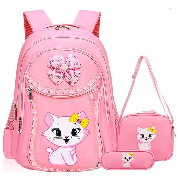 

backpacks cute cat kids cartoon schoolbag large capacity shoulder princess bag