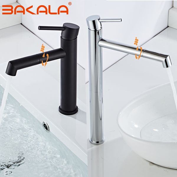 

bathroom sink faucets basin black rotate mixer tap brass and cold gakk
