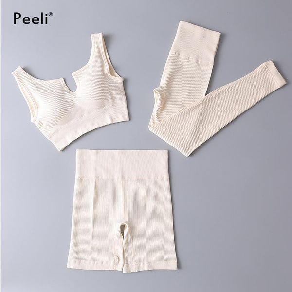

yoga outfit 2/3pcs set women summer clothes fitness sports bra high waist shorts seamless leggings suit gym sportswear woman