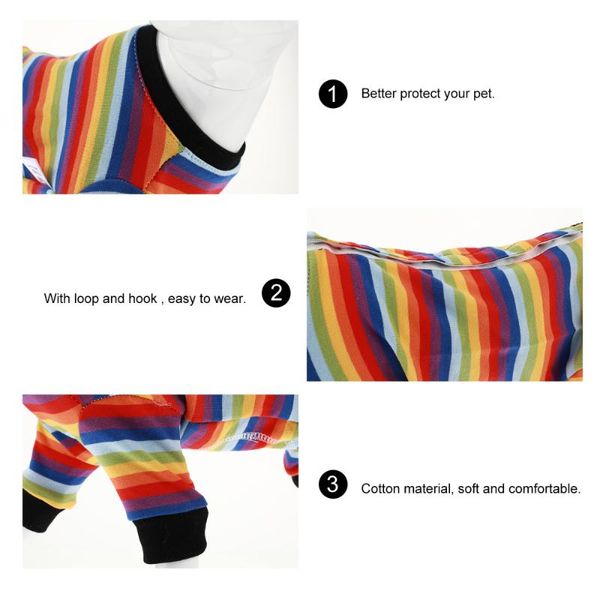 

cat costumes pet clothes colorful four-legged recovery suit for dog