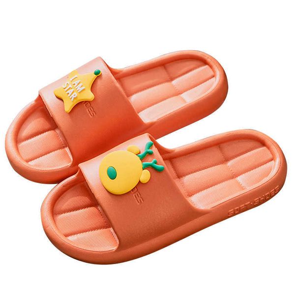 

classic summer woman beach cartoon big head slippers leather letter women shoes l bath black red men sandals fashion size 38-42 us09-10