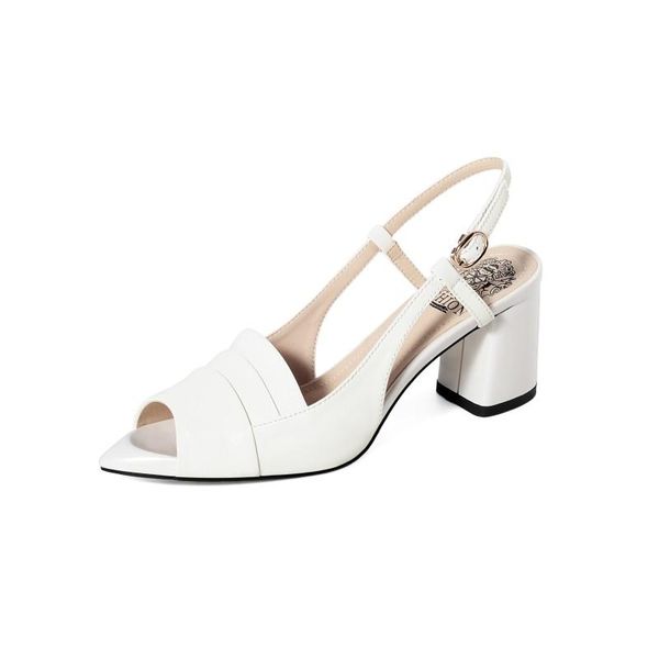 

big size simple chunky sandals high heels women shoes woman summer ladies, Black