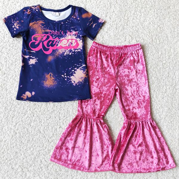 

wholesale kids boutique clothing set toddler baby girls designer clothes bell bottom velvet pants fall kid outfits wholesale bulk fashion ch, White