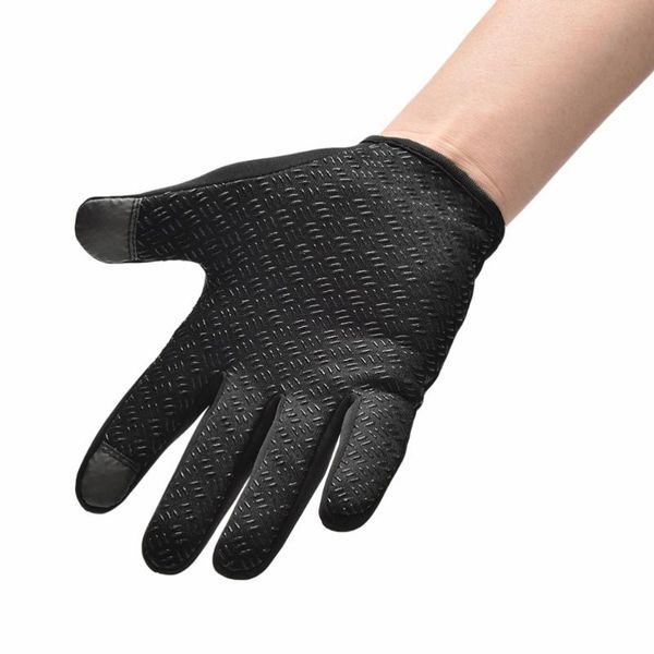 

cycling gloves thermal men bicycle motorcycle warm windproof ski snow snowboard touch hands warmer winter outdoor sports, Black
