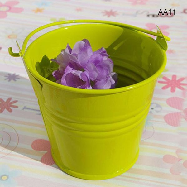 

vases flower buckets arrangement pastoral style metal crafts wrought iron mini solid color ornaments home canq889