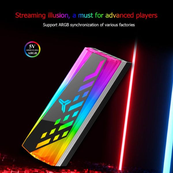 

m.2 2280 ssd heatsink addressable rgb m2 heat sink with thermal pads computer water cooling system waterblock fans & coolings