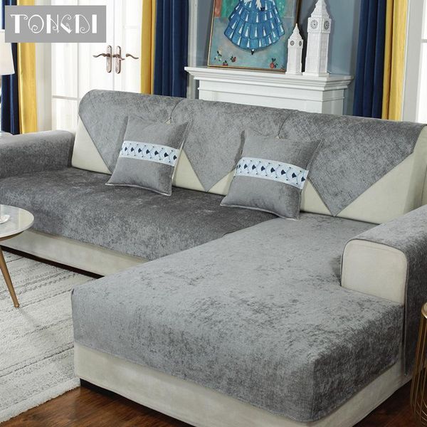 

chair covers tongdi slipcover thicken luxury sofa cover elegant towel lace convenient anti-skid seat couch decor for home parlour living roo