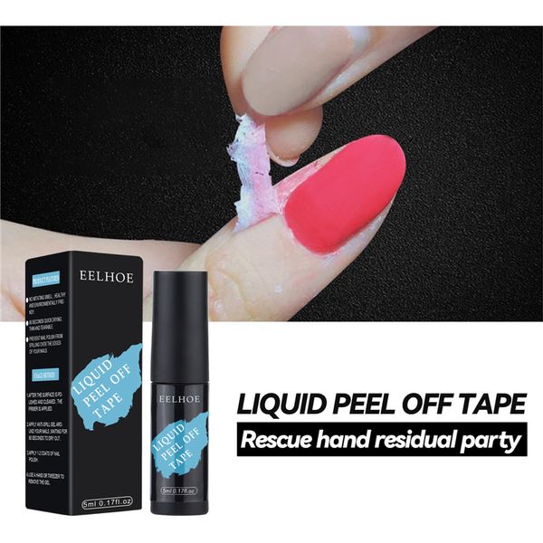 Smalto per unghie Liquid Peel Off Gel Tape Proteggi Colla Vernice Anti-versamento Lattice Cura della pelle ad asciugatura rapida