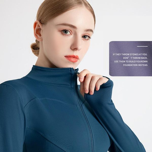 

yoga outfits shirt workout for women activewear sports wear crop long sleeve zipper cardigan fitness gym polyester, White;red