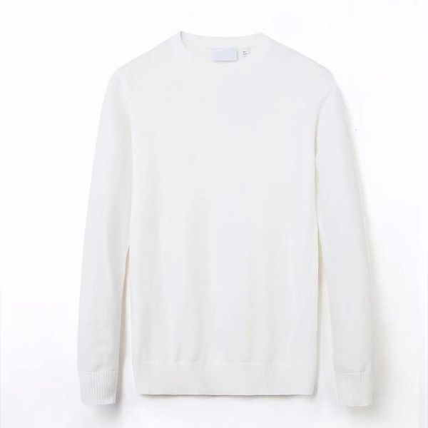 

men s soft cotton rib stitch crewneck sweater, White;black