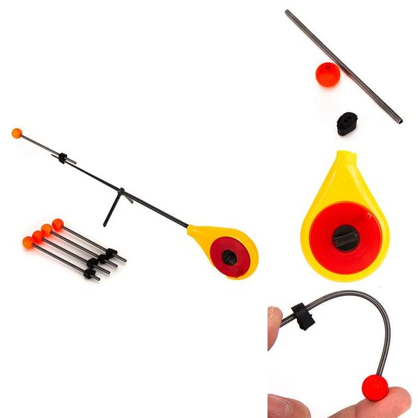 

boat fishing rods outdoor winter portable mini ice rod equipment with 5pcs red ball spring accessories