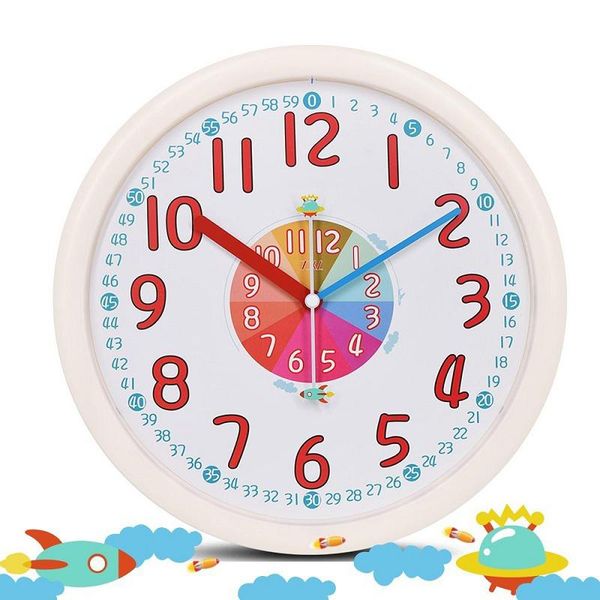 

wall clocks children clock wood frame 12in round