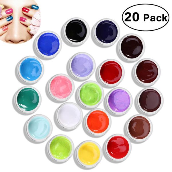 

nail gel 20 colors uv color builder kit art decoration, Red;pink