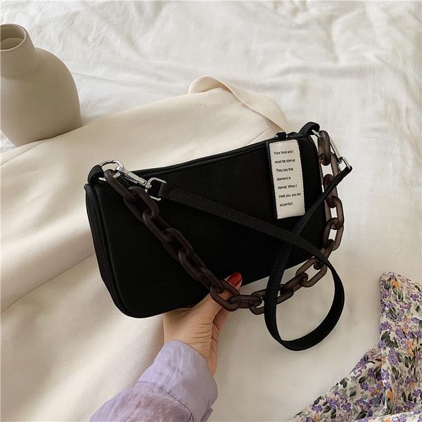 

evening bags latest style chains ladies shoulder fashion oxford cloth crossbody for women casual underarm bag vintage totes bolsas