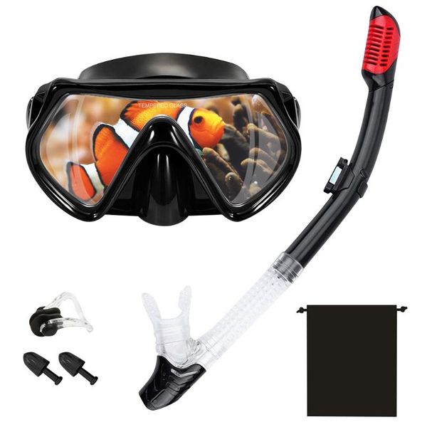 

diving masks 6-piece anti-fog watertight shockproof pressure - resistant adjustable snorkeling tempered glass snorkel mas