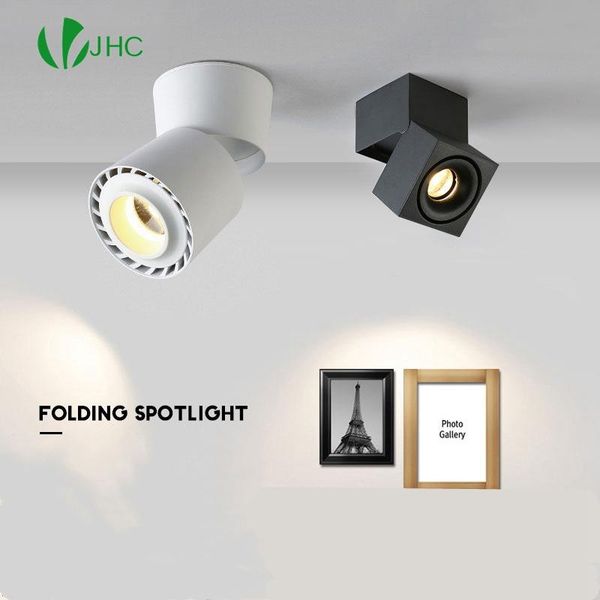 

ceiling lights dimmable led surface mounted spotlight 12w 20w foldable downlight household lighting cob high display ac85v~265v