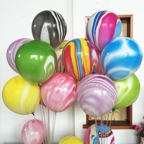 

inch 3.5g large thickened agate balloon marbling oil color cloud party decoration 189