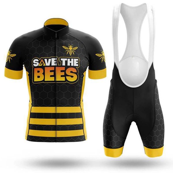 

racing sets sptgrvo summer bee cycling suit road bike clothing men's pro shorts bib mtb shirt bicycle clothes kit, Black;blue