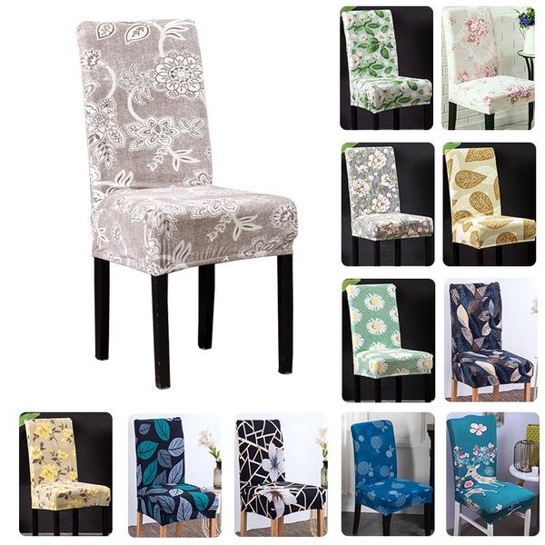 

chair covers floral patterns cover printed stretch for el banquet dining room living home decor funda silla