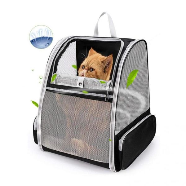 

cat carriers,crates & houses breathable pet carrier backpack large capacity dogs carrying bag folding chest portable outdoor travel pets