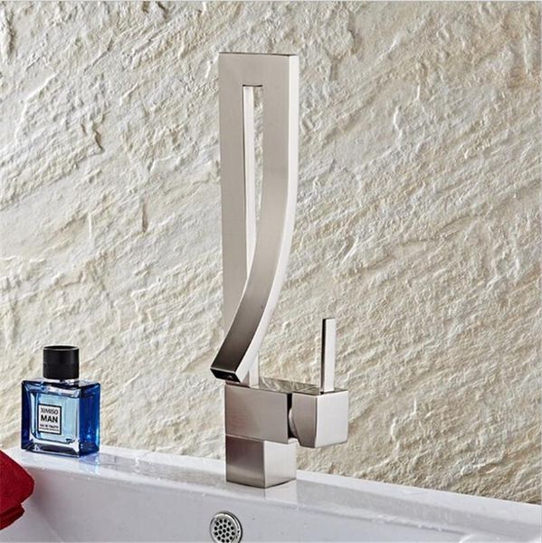

bathroom sink faucets basin single handle deck mounted total brass square tall faucet and cold mixer water tap black gold
