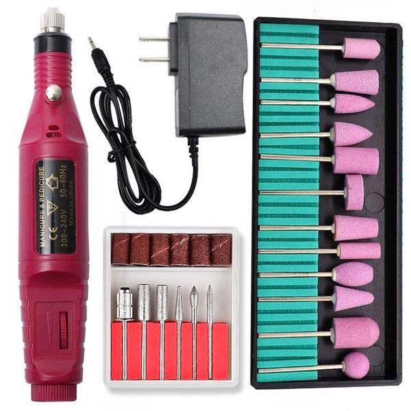 

set 16 bits electric nail drill machine manicure pedicure tool quartz rotary gel cuticle remover art apparatus1