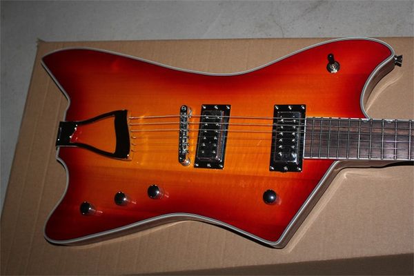 

custom version of metal green electric guitar chrome plated accessories rosewood fingerboard