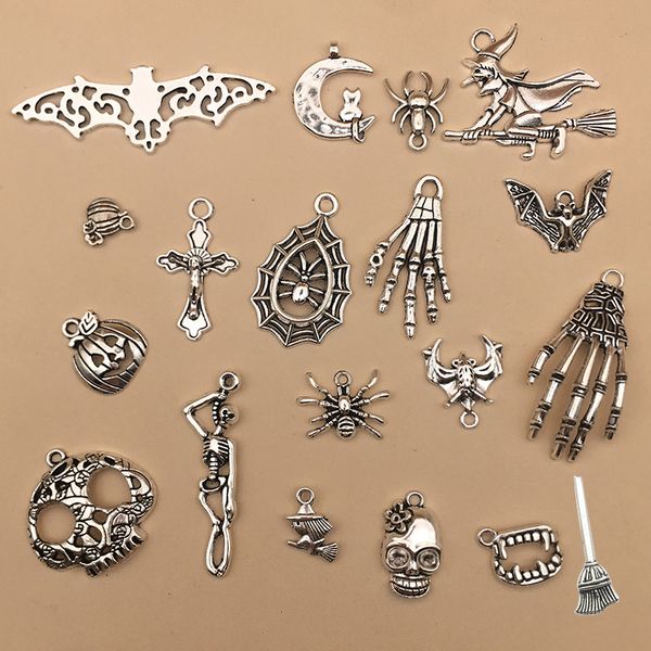 

halloween pumpkin alloy charms small pendants diy jewelry accessories handmade materials for bracelet earrings making factory direct wholesa, Bronze;silver