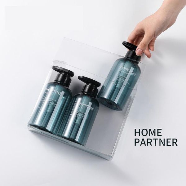 

3pcs liquid soap dispenser bottle set hand sanitizer shampoo body wash shower gel outdoor travel tools 300ml/500ml