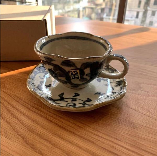 

cups & saucers traditional chinese tea retro mug saucer set crockery ceramic coffee cup eco friendly canecas kitchen supplies eb50bd