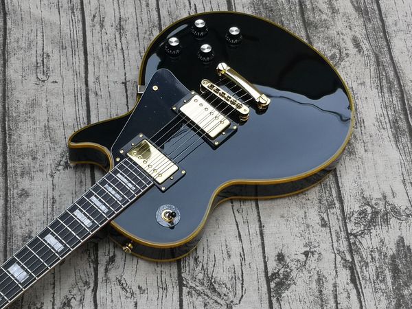 

custom electric guitar, vintage binding over frets, ebony fingerboard