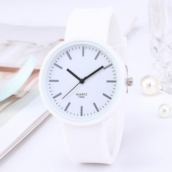 

wristwatches fashion women watches white jelly silicone watch casual ladies quartz zegarek damski, Slivery;brown