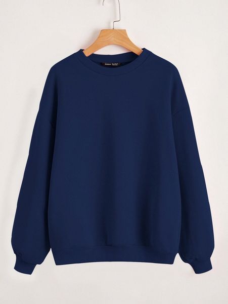 

drop shoulder solid pullover z8qk#, White;black