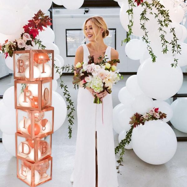 

rose gold bride to be transparent box wedding decor for weddings engagement hen party bachelorette supplies sashes
