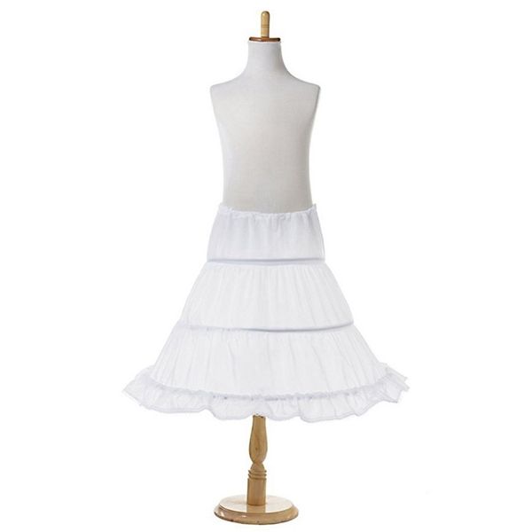 Meninas Princesa Cosplay Petticoat Kids Branco Underskirt para Formal Frock Chemise para Crianças Bebé Fechar Fechar 210331