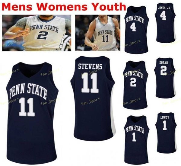 

ncaa college penn state nittany lions basketball jersey 0 myreon jones 1 deivis zemgulis seth lundy 10 kyle mccloskey custom stitched, Black