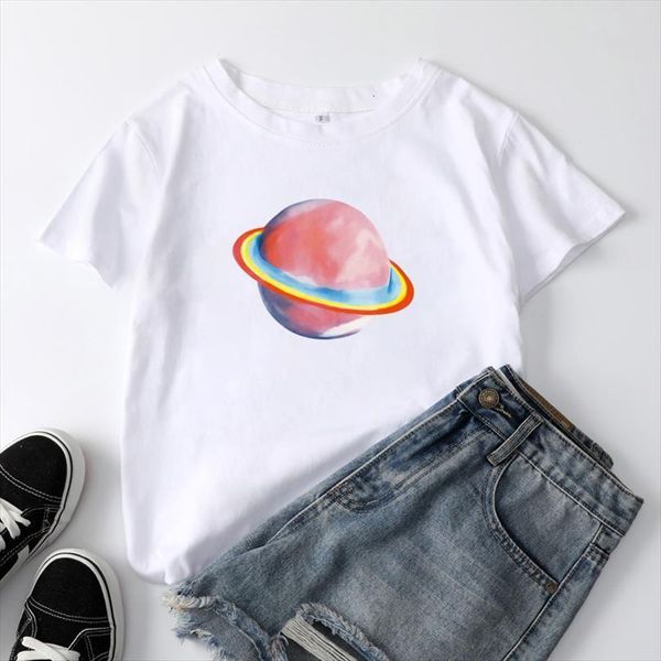 

and womens planet print ladies men t shirt harajuku women graphic o neck short sleeved summer, White;black