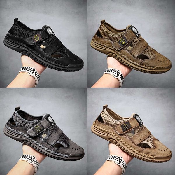 

Casual shoes Large size men's 2021 new fashion Korean mountaineering summer breathable mesh casual LSNG 3TUZ 7GFN, Black