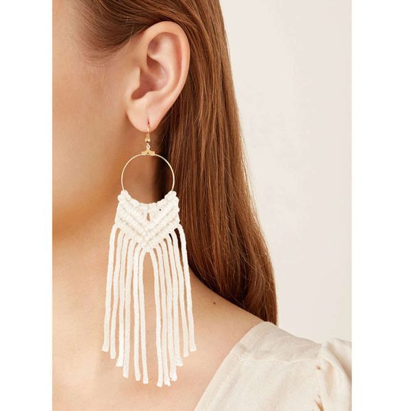 

creative nordic hand woven earrings, Black