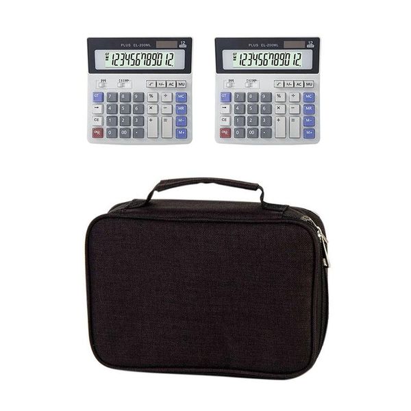 

school pencil cases for girls boy pencilcase 72 holes pen box with 2pcs calculator electronic office bags