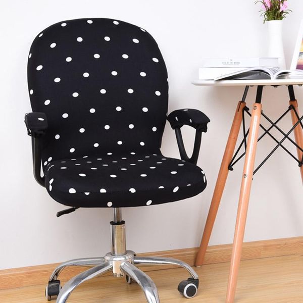 

solid color spandex computer chair cover office seat slipcover removable covers