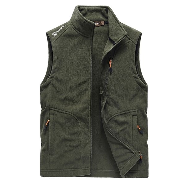 

windproof casual warm vest fleece polar fleece coat men jacket autumn and winter sleeveless waistcoat fashion 211119, Black;white