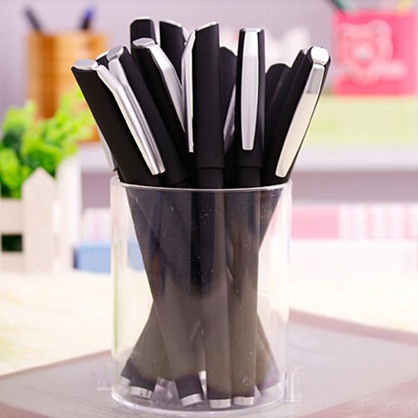 

gel pens 12 pieces/lot 0.5mm sign pen black ink scrub shell for school office stationery writing material