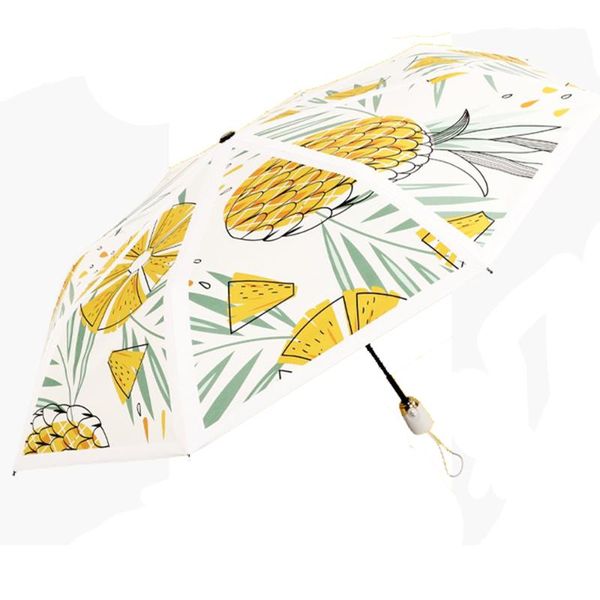 

umbrellas automatic umbrella rain men three folding sun kids sunscreen anti uv travel parasol waterproof portable