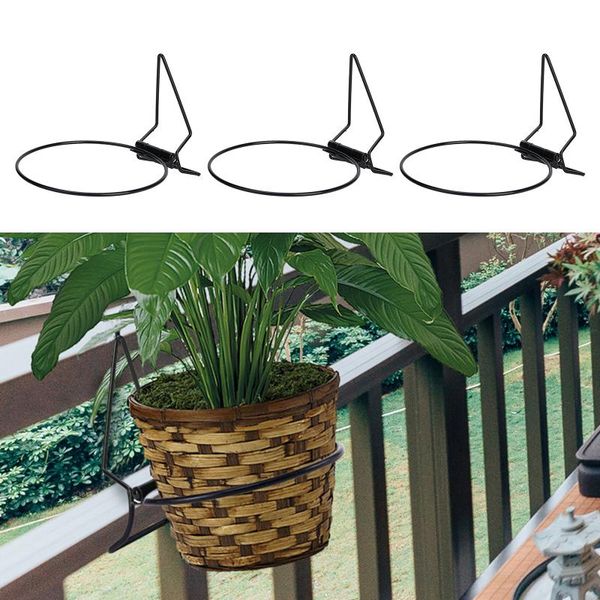

hooks & rails 3pc/set iron art plant racks round wall flower pot holder decoration