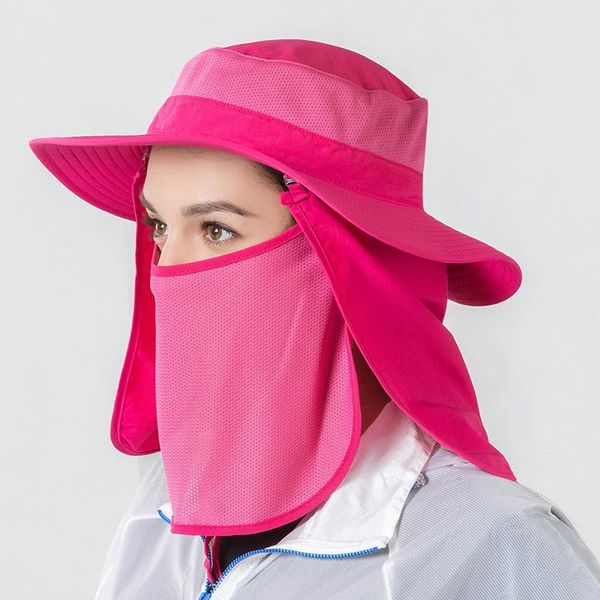 

outdoor hats 360 sun hat anti-uv breathable big, Black;white