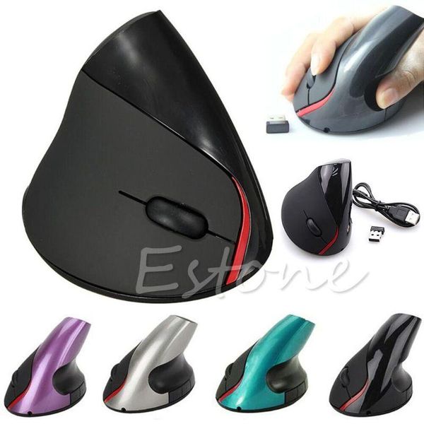 

mice ergonomic design 1600 dpi wireless usb vertical optical mouse for computer pc
