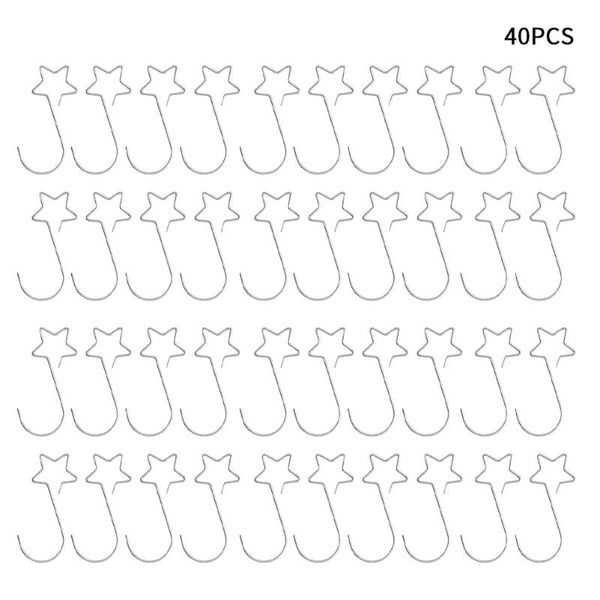 

hooks & rails 40pcs cute star shape office bedroom pendant wall home decor outdoor metal wire indoor for christmas ornament universal